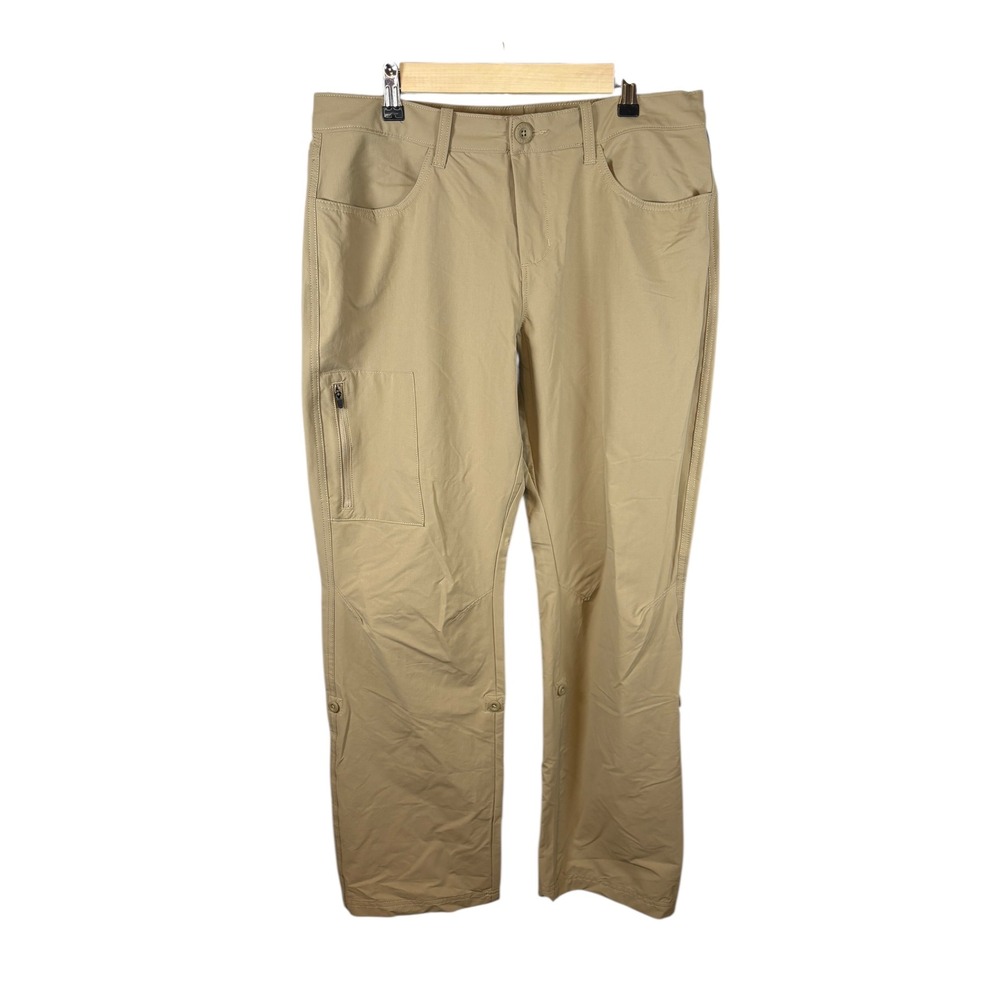Ascend Womens Khaki Tan Hiking Pants Size 12 Roll Up Cargo